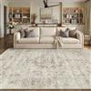 PureCozy Tappeto Salotto Beige 160x230cm Vintage Tappeti Grande Carpet Antiscivolo Lavabile in Lavatrice Cameretta Soggiorno Camera da Letto Office Carpets Morbido Pelo Corto Rug