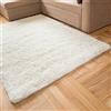 Carpeto Rugs Carpeto Moderno Peloso - Tappeto Salotto e Camera da Letto - Morbido e Soggiorno - Pelo Lunga - Cameretta Grande - Bianco - 160 x 230 cm