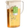 Bvizyelck Brocca D'acqua Porta Frigorifero Con Coperchio, 2L Caraffa Con Inserto Per Frutta, Brocca Per Infusore Di Frutta Resistenza Al Calore, Brocca In Plastica Per Frigorifero Per Tè Freddo, Limonata