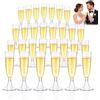 Huanmin Bicchieri Champagne in Plastica 50 Pezzi da 160 ml, Flûte Trasparenti con Base Rimovibile, Calici Infrangibili Riutilizzabili per Prosecco, Mimosa, Matrimonio, Festa e Catering