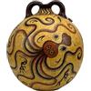 Generic Fiaschetta con polpo - Vaso minoico stile marino, replica di ceramica in argilla fatta a mano, copia del museo di Cnosso da 20,1 cm