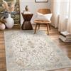 BEIMO Tappeto Lavabile per Soggiorno Vintage, Boho per Camera da Letto, Grande Tappeto Orientale Antiscivolo per Bagno e Sala da Pranzo, 120x170cm，Marrone Noce