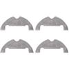 XGFOCHHXA Compatibile con Xiaomi Mi Robot Vacuum-Mop 2 Ultra Mijia STYTJ05ZHM Sacchetti for la polvere Panni for scopa Filtro Hepa Spazzola principale Spazzola laterale Parti di ricambio(4PCS Mop Cloth)