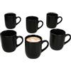 MamboCat Panther - Set di 6 tazze da caffè, nero, 340 ml, altezza 10,3 cm, con manico, per 6 persone, tazze per bevande calde da tè, cacao, latte macchiato & Co