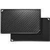 GFTIME Piastre in ghisa, 41,8 x 24 cm, per forno, fornello e grill, griglia per cottura e grill 2 in 1 reversibili