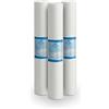 Bellerofonte Filtro Sedimenti 20 Pollici 25 Micron. Elimina Sabbia, Fango, Particelle di ruggine e impurità sospese fino a 25 Micron in Polipropilene 3 pezzi