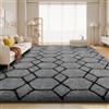 Sour Lemon Tappeto a pelo lungo, grigio, per soggiorno, 240 x 340 cm, lavabile, antiscivolo, extra grande, per camera da letto, cameretta dei bambini
