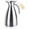 NVIYAM 1,5L Caraffa Termica, Thermos Caffe in Acciaio Inox, Borraccia Termica a Doppia Parete, Bottiglia Termica per Conservare tè, Latte e Bevande Calde o Fredde