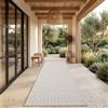 Paco Home Tappeto in iuta per interni-esterni - Naturale e nero, robusto ed elegante, ideale per il terrazza e il soggiorno, Colore:Crema 2, Dimensione:80x250 cm