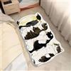 PEINIQULL Tappeto a forma di gatto, piccolo tappeto irregolare per camera da letto e bagno (40 x 120 cm) 1,3 x 3,9 ', divertente tappeto per animali domestici, decorazione a forma di gatto e cane (9 pinguini