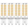 RANBOO Lampadina LED G9 9W Equivalente 50W-80W Lampada Alogena, 750LM, Bianco Caldo 3000K, 220-240V, Non Dimmerabile, Nessun Sfarfallio, Risparmio Energetico, per Lampadari, Plafoniere e Applique, 4 Pezzi