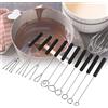 Segutage 10 pezzi Set per immersione di Cioccolato, Forchette da Fonduta in Acciaio inox Set di Forchette per Cioccolato Split Fai da te per Torta di Caramelle di Frutta Decorazioni