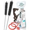 fancility® kit manutenzione da 8 pezzi per Siemens EQ5 EQ6 EQ7 EQ8 Bosch Vero Neff Gaggenau - 25 g grasso al silicone, 1x guarnizione sagomata gruppo infusore