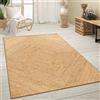 Paco Home Tappeto Salotto Fibra Naturale Fatto A Mano Iuta Mélange Motivo Moderno Stile Boho, Dimensione:160x230 cm, Colore:Natura 5