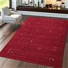 TT Home Tappeto rosso Gabbeh per soggiorno in lana intessuta a mano, stile etnico, moderno, Dimensione:200x300 cm