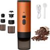 QIAKEFE Macchina per caffè portatile, 3 in 1, per caffettiera, 12 V, ricaricabile, caffè espresso, 90 ml, per prenotare acqua, compatibile con capsule e caffè macinato, per ufficio campeggio e auto