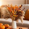 Senlwod 100 bouquet autunnali essiccati con erba di pampa, coda di coniglietto, lavanda e eucalipto rosso, decorazione per la casa, vaso, veranda e giorno del Ringraziamento