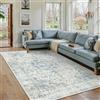PureCozy Tappeto Salotto Blu 160x230cm Vintage Tappeti Grande Carpet Antiscivolo Lavabile in Lavatrice Cameretta Soggiorno Camera da Letto Office Carpets Morbido Pelo Corto Rug