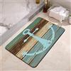 YISUMEI Tappetino da bagno, antiscivolo, super assorbente, con retro in gomma, adatto sotto lo zerbino del bagno, tappeto per doccia, 43,2 x 61 cm, con ancora in legno vintage