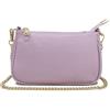 Chicca Borse Borsetta da donna in pelle, borsa a tracolla clutch pochette (Glicine)