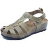Sabatini Calzature Sabatini 4035 Crazy Kaki Sandali per Donna in Pelle Verde con Strappo (Taglia 38)