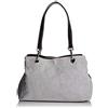 Chicca Borse Borsa a mano pochette da donna in pelle scamosciata 32 x 20 x 14 cm - Mod. Dafne