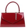 Girly HandBags - Pochette da donna in vernice gialla, piccola borsetta rigida, custodia rigida, Borgogna (Rosso) - .