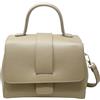 Chicca Borse Borsa a Mano Elegante con Tracolla da Donna in Pelle (Fango Chiaro)