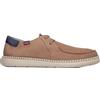 Callaghan - Mocassino nautico in pelliccia,pizzo,suola beige in gomma,sottopiede estraibile,casual,classico, per: Uomo, taupe, 40