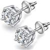JiaYang Orecchini a bottone Orecchini a bottone da uomo con diamanti Orecchini a bottone in argento sterling con orecchini a bottone con zirconi a vite per orecchini da donna da uomo 7MM