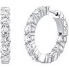 SILVEGO Orecchini da Donna in Argento 925 Cerchi con Zirconia Cubica, MW02722A