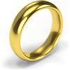 Precious Direct - Fede nuziale comoda con fascia da 5 mm, in oro giallo 18K, unisex e di prima qualità, realizzata a mano nel Regno Unito e oro giallo, 57 (18.1), cod. 5C18570P