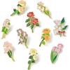 KitBeads 14 spille smaltate a forma di fiore mughetto tulipano rosa girasole spille per zaini, vestiti, cappelli, cappotti, accessori artigianali