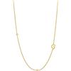 SILBERTALE Collana sottile in oro con lettere e zirconi argento 925 personalizzato iniziali collana donna, Zirconia cubica, Zirconia cubica