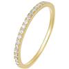 Zakk Anello Eternity da donna, in argento 925, con zirconi da 2 mm, anello di fidanzamento, fede nuziale, anello da ricordo, Metallo non prezioso, Zirconia cubica