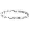 LeCalla Bracciale a catena regolabile in argento sterling 925 italiano Bolo Slider per donne, 7.5 inches, Argento sterling, Zirconia cubica