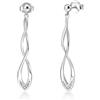 PHNIBIRD Orecchini da Donna con Pendenti Infinity con Zirconia Cubica in Argento Ipoallergenici Petit Orecchini per Gioielli da Donna