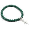 snxjaidszx Braccialetto da uomo in pietra naturale nera opaca con perline e braccialetti da donna con catena a filo per yoga, Pietra Pelle