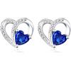 GW Orecchini Donna Argento 925 Earrings for Women Cuore Orecchini Diamante Regalo Donna Compleanno