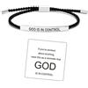 YANCHUN Braccialetto con scritta in lingua inglese God is in Control, regalo ispiratore, regalo ispiratore, regalo per donne