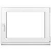 Framex Finestra in Plastica Bianca Larghezza x Altezza 100 x 70 cm (1000 x 700 mm), Triplo Vetri (32 mm), Anta-Ribalta, Girevole DIN Sinistra - Premium
