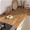 FunStick Carta da Parati Effetto Pannello Legno Carta da Parati Adesiva Muro Camera da Letto Cucina Pellicola Adesiva Armadio Tavolo Marrone Rivestimento Piano Cucina Adesivo Legno Pellicola 30CMx5M