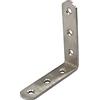 Annakideya Staffa angolare angolare in acciaio inox a forma di L, staffa di fissaggio per giunti di supporto, per mobili in legno, 80 x 80 x 3 mm, viti incluse confezione da 8