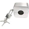 Generico Blocco Rubinetto Acciaio - Valvola Acqua Universale Esterno | Lucchetto Antifurto Per Rubinetti Giardino | Antintemperie, Adatto Maniglie Ø 2,5-7,6cm