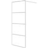 vidaXL Parete Doccia Walk in Bianca 80x195 cm Vetro Trasparente ESG