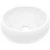 vidaXL Lavandino Lusso Rotondo Bianco Opaco 40x15 cm in Ceramica