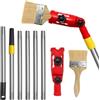 Golgner Estensione pennello multiangolo, 1,7 m, Multi Angle Paint Brush Extende, rullo di prolunga retrattile con pennello, per pareti, soffitti e angoli
