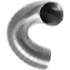 EUROPLAST Ø 125mm Condotto d'aria Flessibile per Cappa da Cucina, Condizionatore d'aria, Aspiratore, Asciugatrice - Tubo di Scarico Semirigido da 1.5m - Condotti di Ventilazione - Alluminio