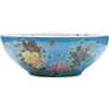 vidaXL Lavabo da Appoggio Multicolore Rotondo Φ41x14 cm Ceramica