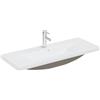 vidaXL Inbouwwastafel met kraan 101x39x18 cm keramiek wit